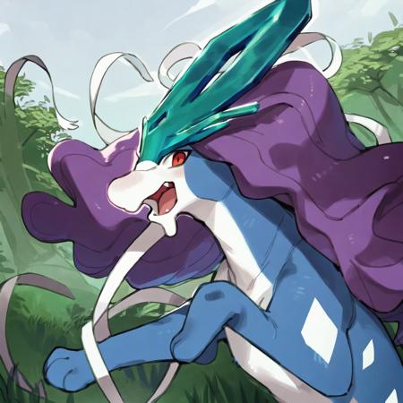 04910-1729913288-(feral_1.2),(suicune_1.3),thin,hi res,soft shading,good anatomy,two white ribbons_0.6,cinematic lighting,by woolrool,crayon _(ar.png